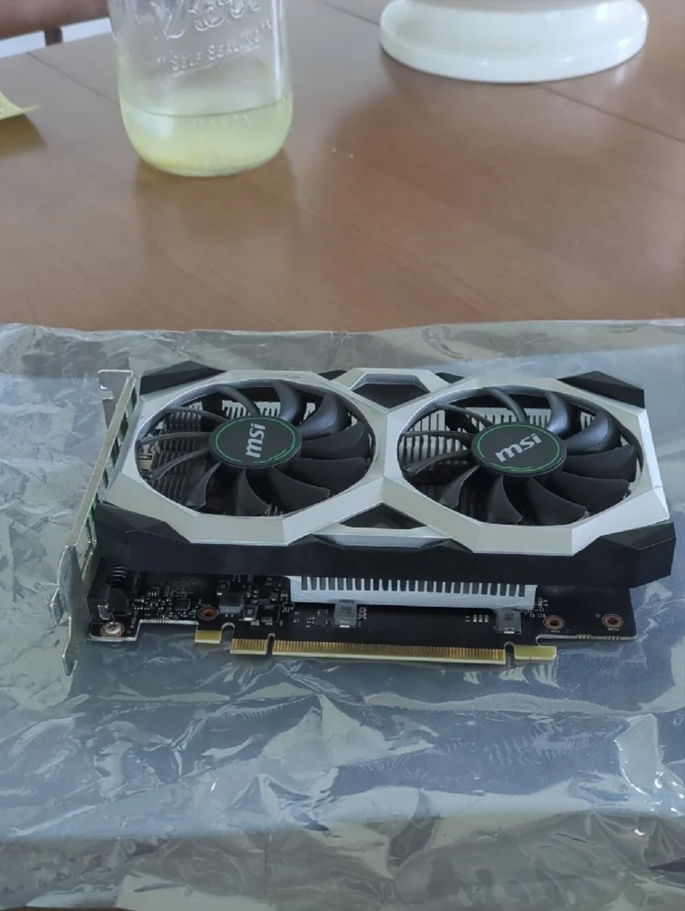 MSI Dual-Fan Graphics Card in Black, Silver & Green Accents